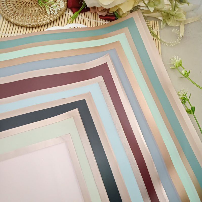 

Kertas Floral Flower Wrap 58*58cm Bunga Gold Line Cellophane Jelly