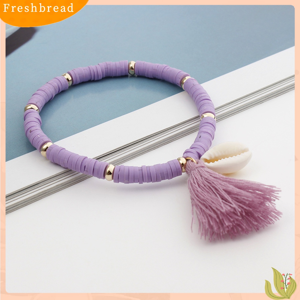 [TERLARIS]Friendship Bracelet Bohemian Rope Shell Charm Tassel Bangle Women Jewelry Gift