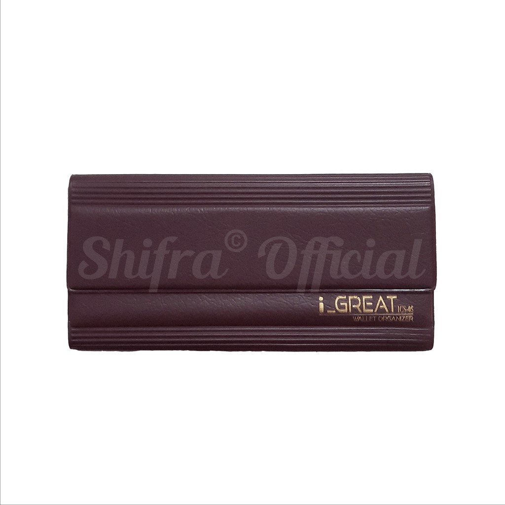 Shifra Dompet Disiplin Keuangan Dompet Bulanan Penyimpan Giro Cek Biru Merah Coklat Tua Biru Navy