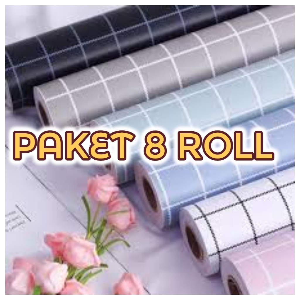 Wallpaper Paket 8 Roll Wallpaper Dinding / Stiker Dinding Anti Air / Walpaper Dinding Kamar Tidur G5