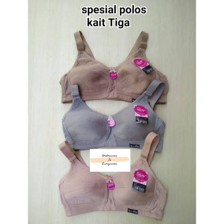 1 Pcs Bra / BH Lutty - Bra / BH Sport Wanita Dewasa - Kancing / Kait 3 - Random Warna