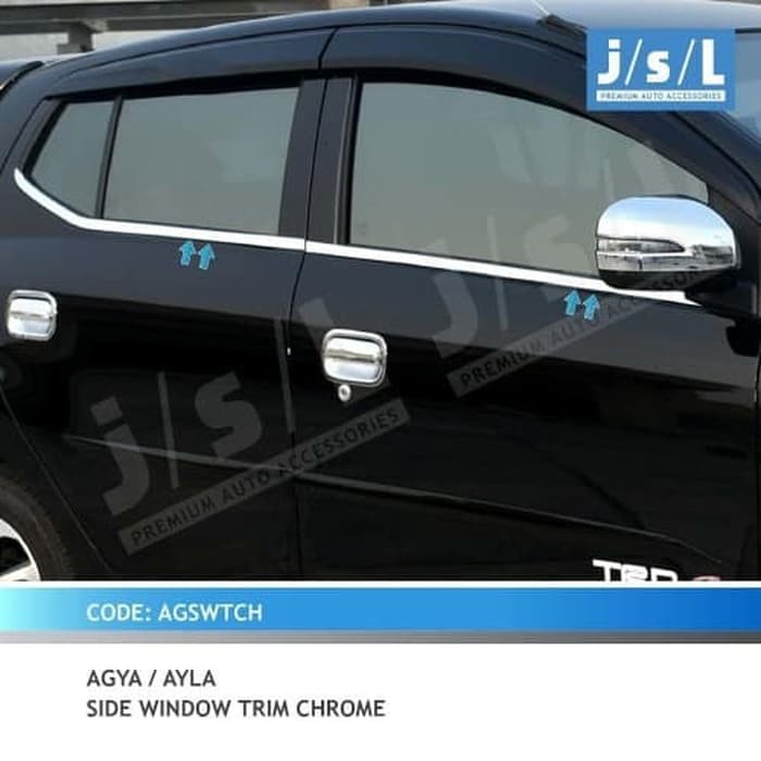 List Kaca Samping-Side Window Trim New AGYA 2017 Chrome-Krom