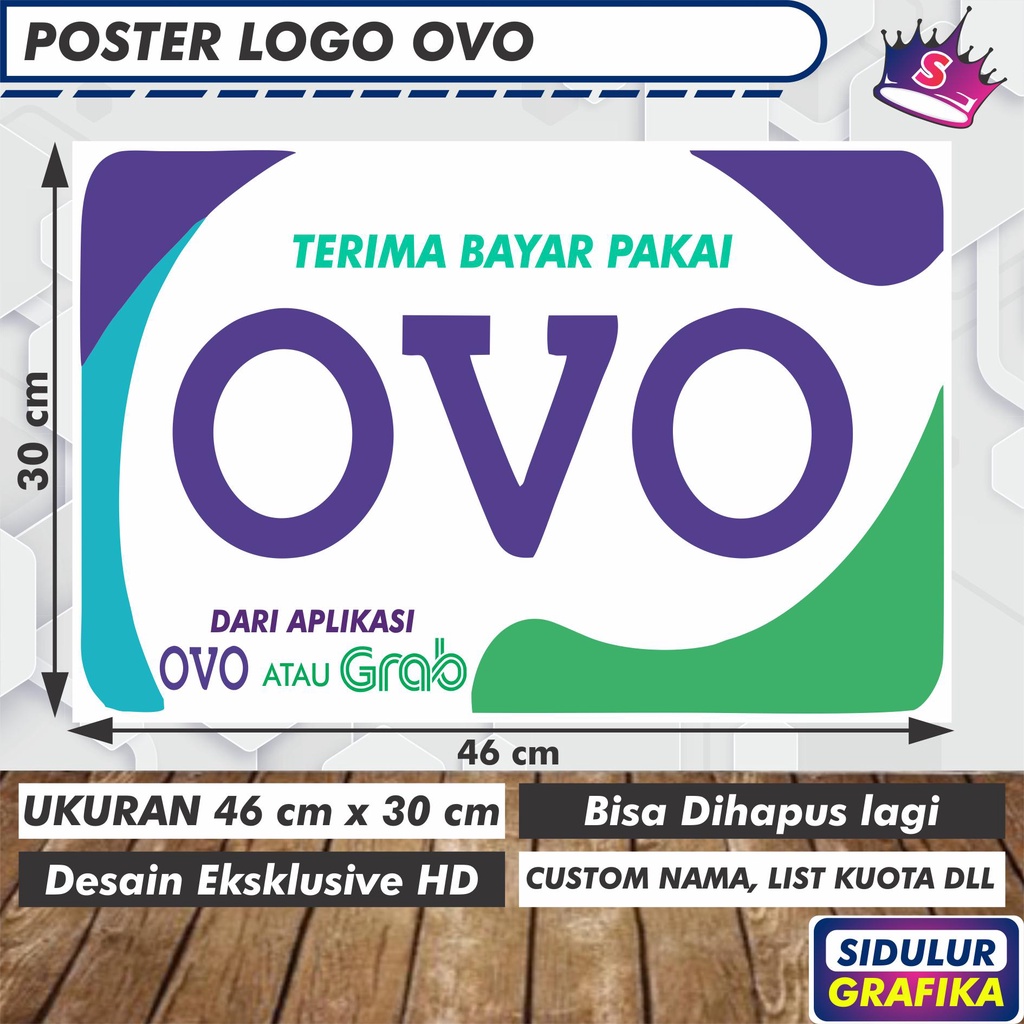 

Cetak poster A3 informasi logo OVO