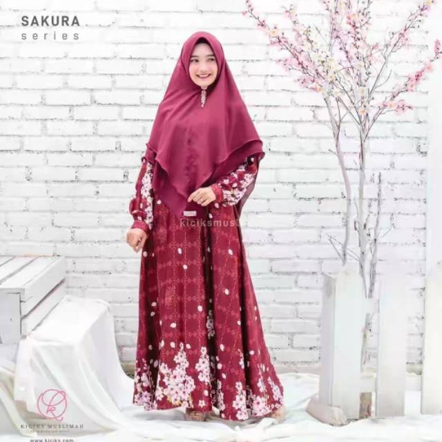 SAKURA DRESS || Sarimbit Sakura Series Original By Kiciks Muslimah