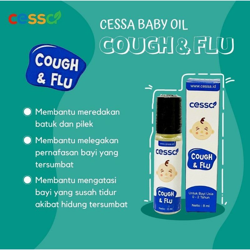 CESSA COUGH N FLU - ESSENTIAL OIL PEREDA BATUK &amp; PILEK BAYI ORIGINAL