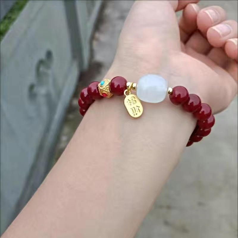 Gelang Keberuntungan Desain Gold Sand Ungu Imitasi Untuk Hadiah