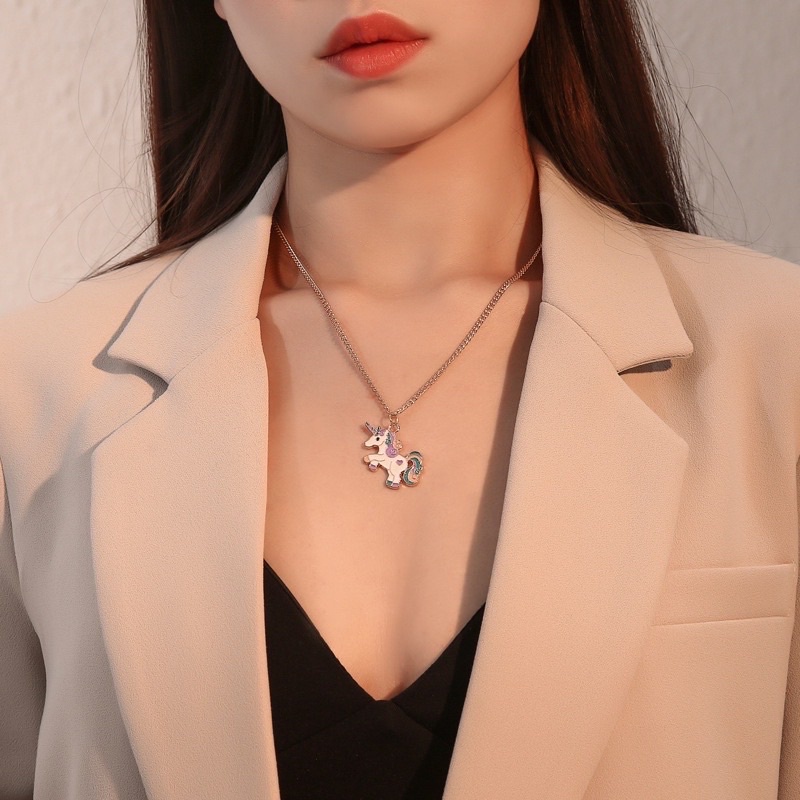 Kalung unicorn aesthetic/ kalung ootd lucu/ kalung hijab/ kalung unicorn dewasa
