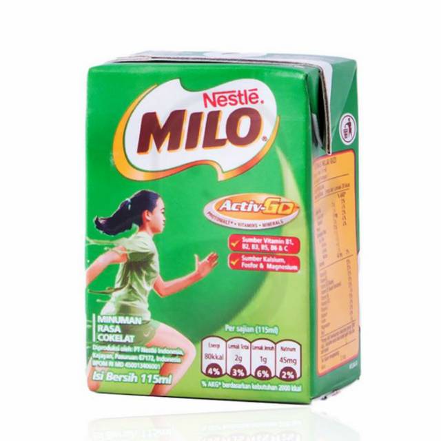 

SUSU MILO ACTIVE-GO 110 ML/SUSU COKLAT UHT/ SUSU COKELAT MILO SIAP MINUM MURAH