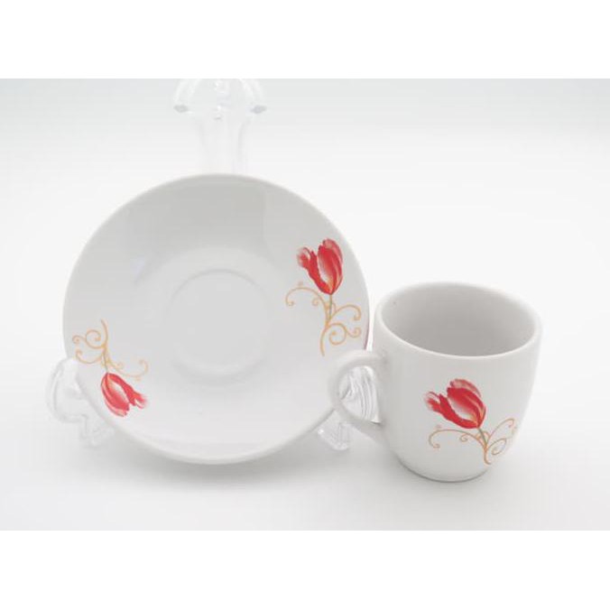 Super Cangkir Set Red Tulip Espresso @12 Pcs/Set Sale