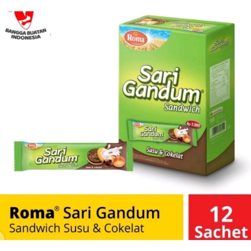 

Roma Sari Gandum 1 pak isi 12 pcs