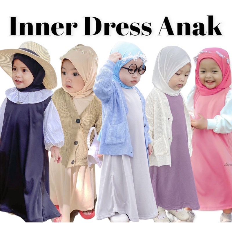 INNER DRESS ANAK / KUTUNG ANAK / INNER DRESS TANPA LENGAN / YUKENSI