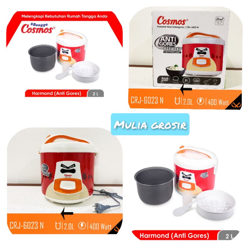 Magic Com Cosmos 2 Liter Harmond (Anti Gores) 3in1 CRJ 6023 / Rice Cooker Cosmos 2L