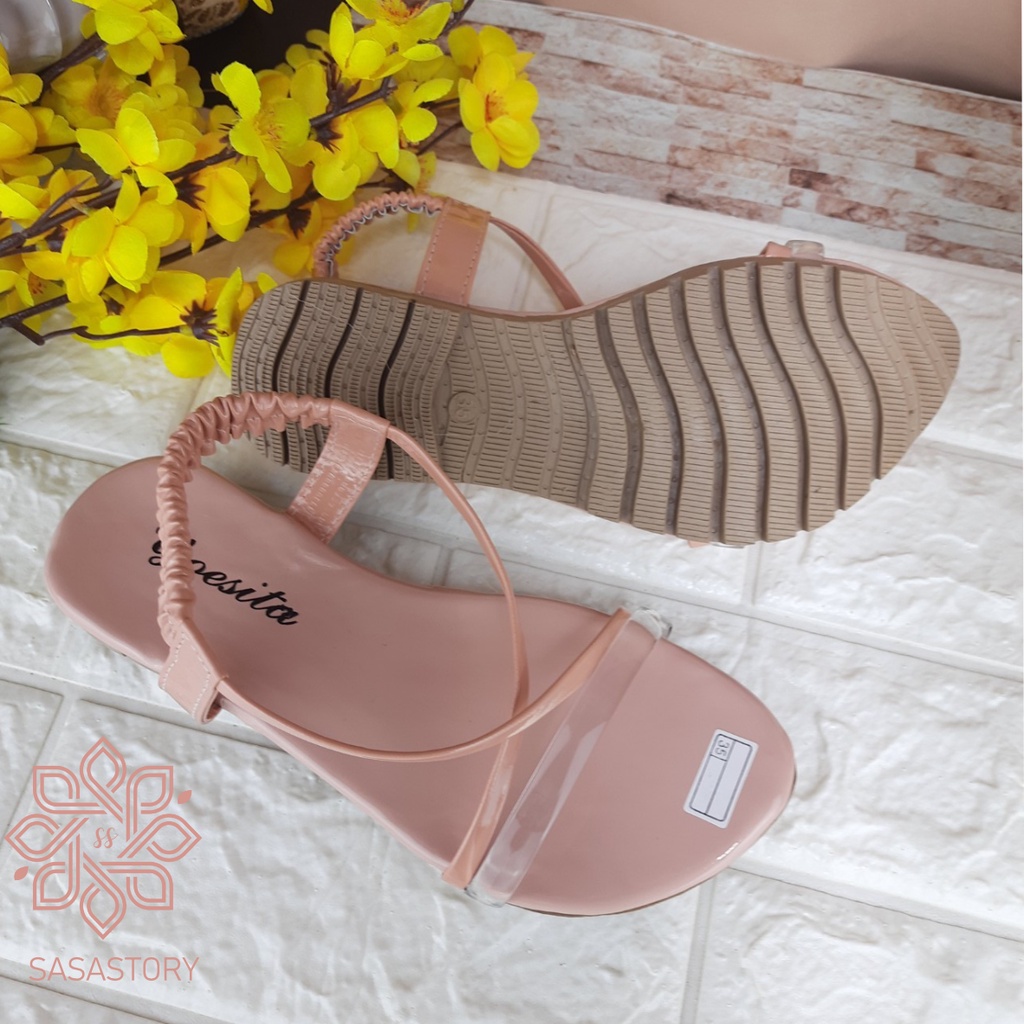 SEPATU SANDAL PESTA 6 7 8 TAHUN UK 26-30 JELLY SILANG KA09