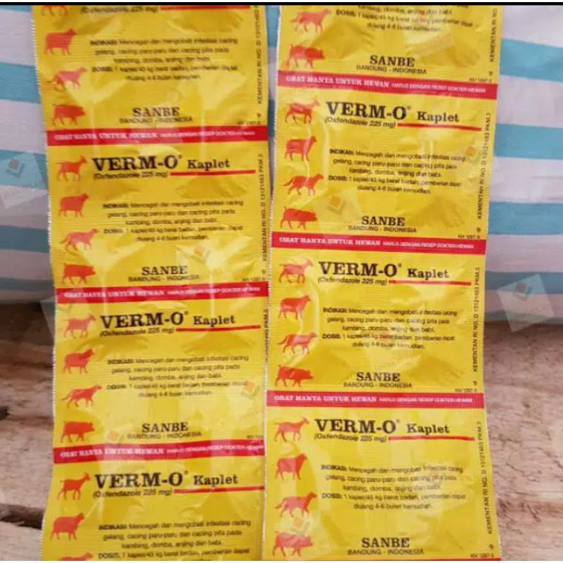 Verm O Kaplet Obat Cacing Kambing, Domba, Ternak