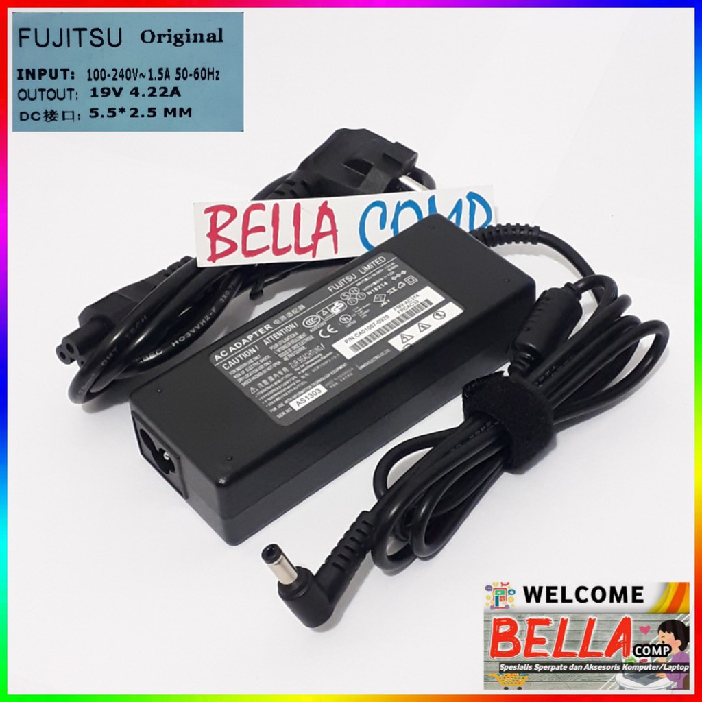 Adaptor Charger Laptop ORIGINAL Fujitsu 19V 4.22A LH530 LH531 LH532 T4010 T4020 T4210 T5010