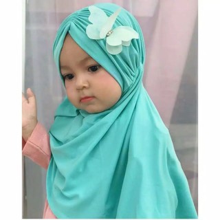 jilbab / anak / bayi / hijab /allsize 0-3 tahun/ BUTTERFLY