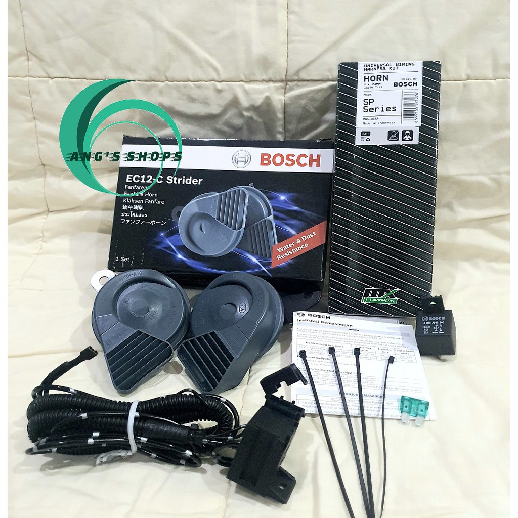 KLAKSON KEONG BOSCH WATERPROOF TAHAN AIR + KABEL RELAY SET BOSCH ORIGINAL