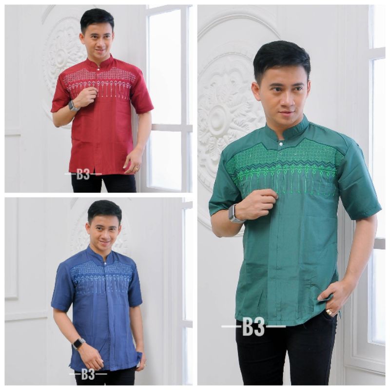 M231 Kemeja Pria Basic Polos Panjang Hitam 1468D
