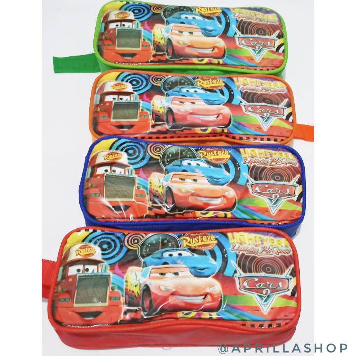 Tempat Pensil Karakter Kain Murah / kostak pensil lucu-Cars