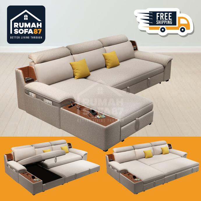 Sofa Ruang Tamu / Sofa Mekanik + Box Minimalis Modern Custom Lianatastore