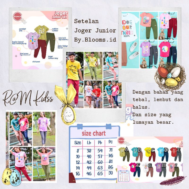 Setelan Joger junior blooms.id