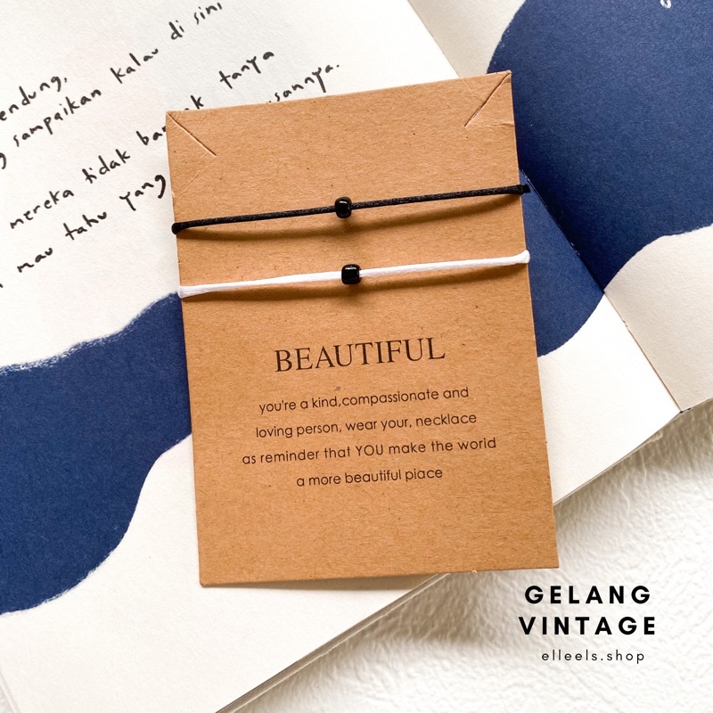 gelang manik hitam putih/couple bracelet/gelang couple