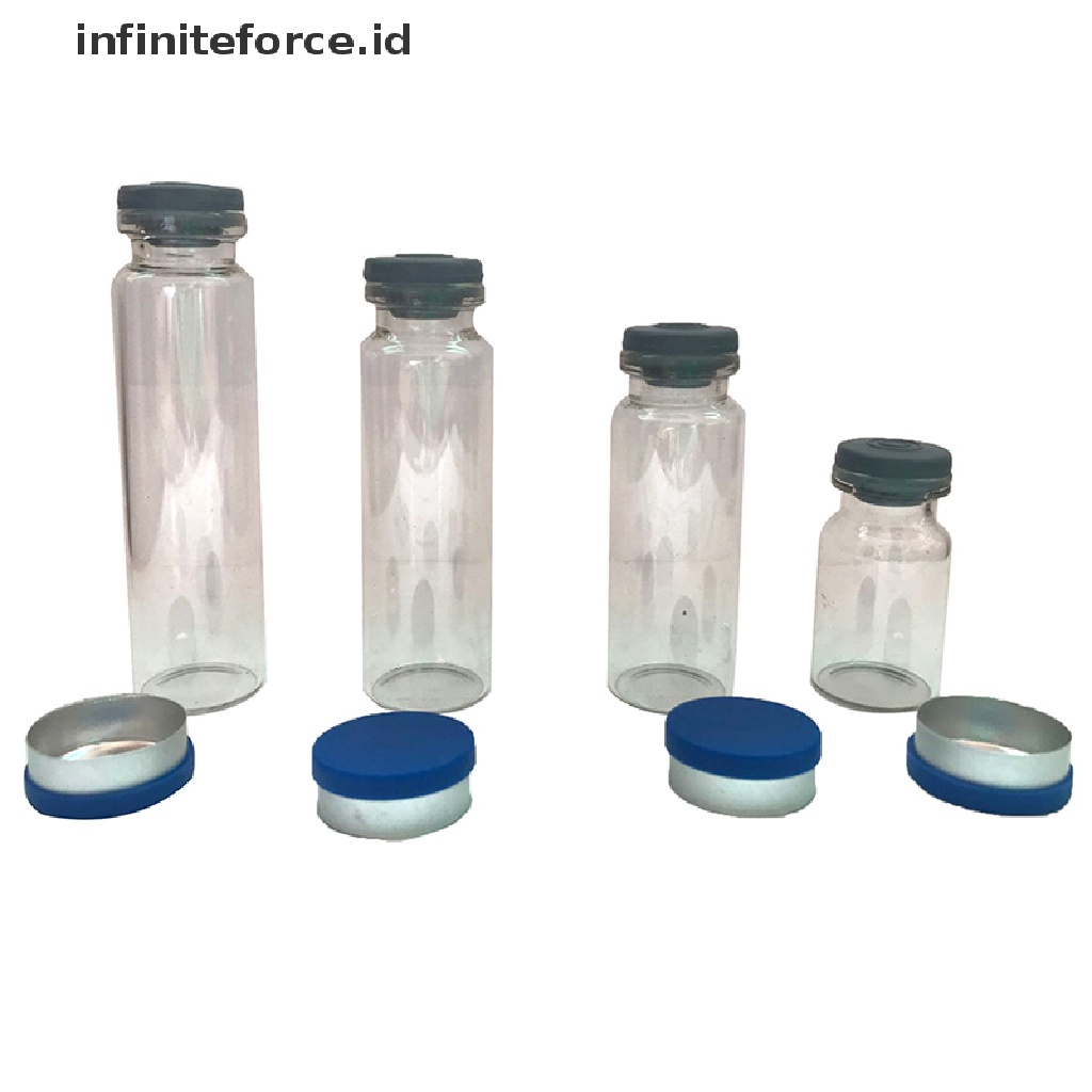 10pcs Botol Injeksi Obat Bahan Kaca
