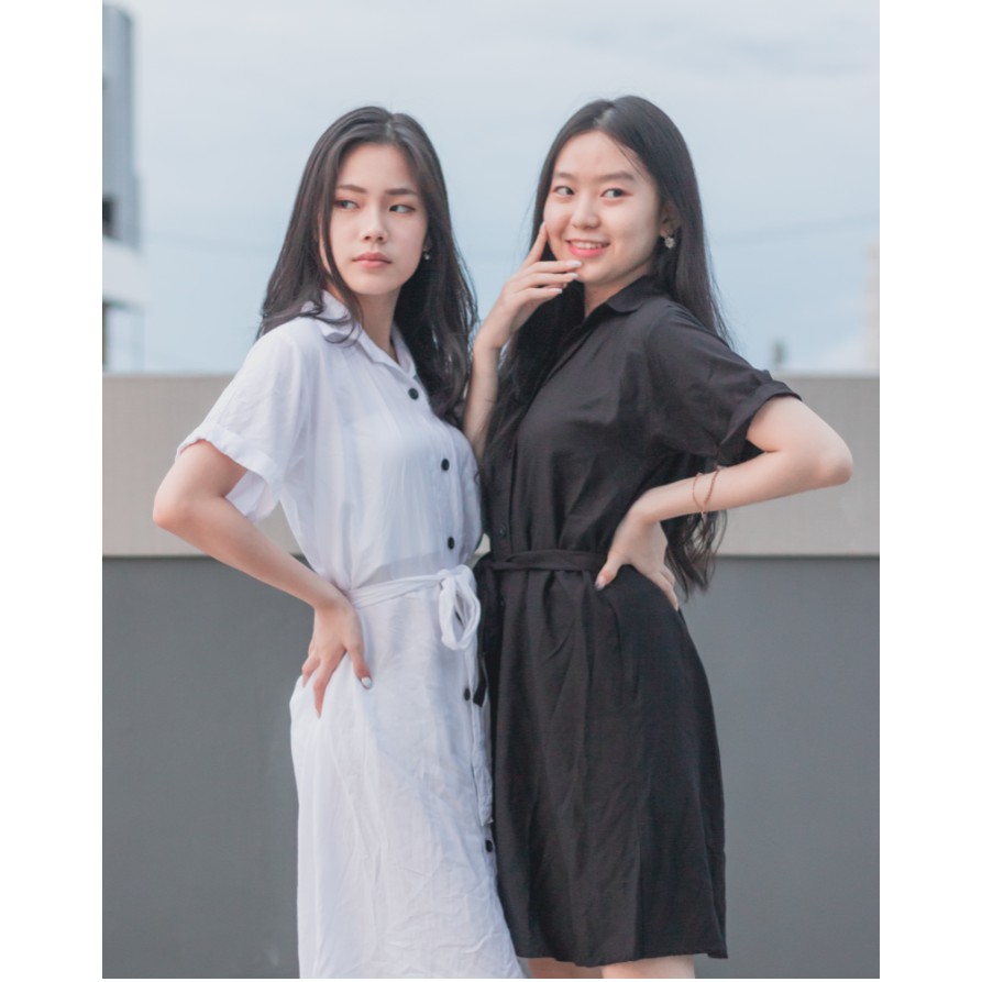Dress Casual Wanita Kemeja Putih