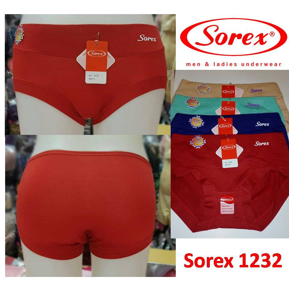 12pcs CD SOREX 1232 Soft &amp; Comfort Wanita Dewasa | Celana Dalam Perempuan Dewasa | Open Sorex Grosir Lusinan
