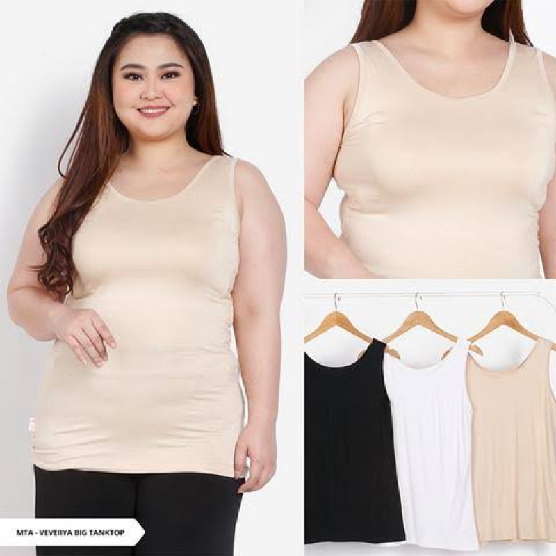 Tanktop Jumbo Bigsize XXXL Berat Badan Diatas 90 Kg Pakaian Dalam Wanita Jumbo Tengtop Kaos Jumbo