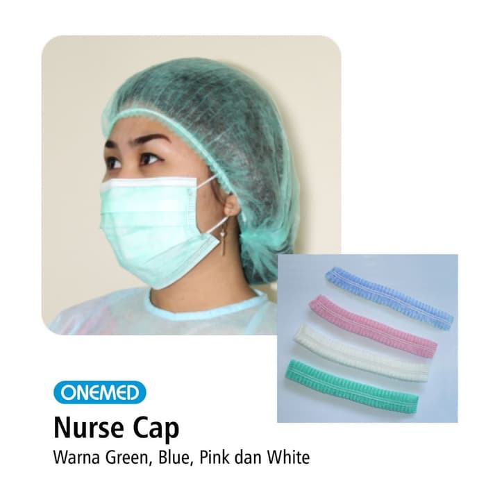 ONEMED NURSE CAP / Penutup Kepala Hair Cover Rambut Medis One Med