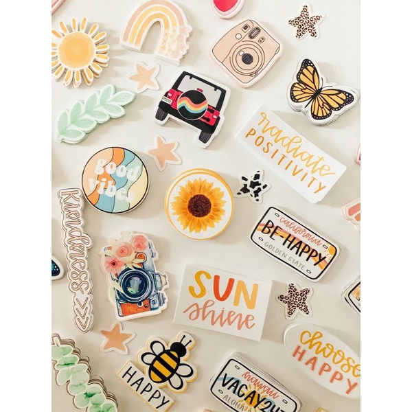 [PART 1 BROWN] Sticker Aesthetic vintage | Stiker untuk Tumblr / Dekorasi / Deco / Scrapbook / Jurna