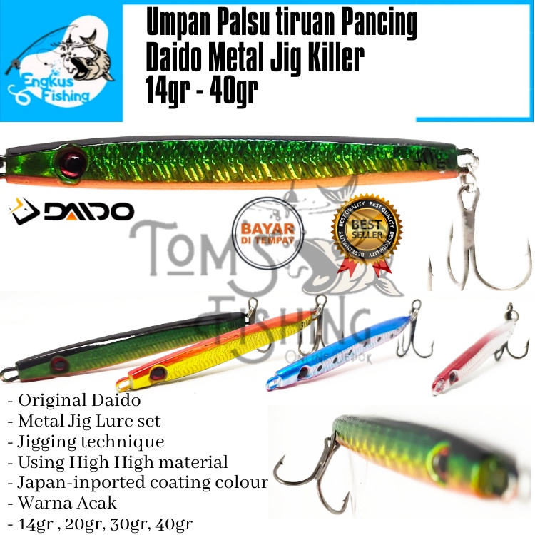 Umpan Palsu pancing Metal Jig Daido Metal Killer 14gr - 40gr Murah - Engkus Fishing