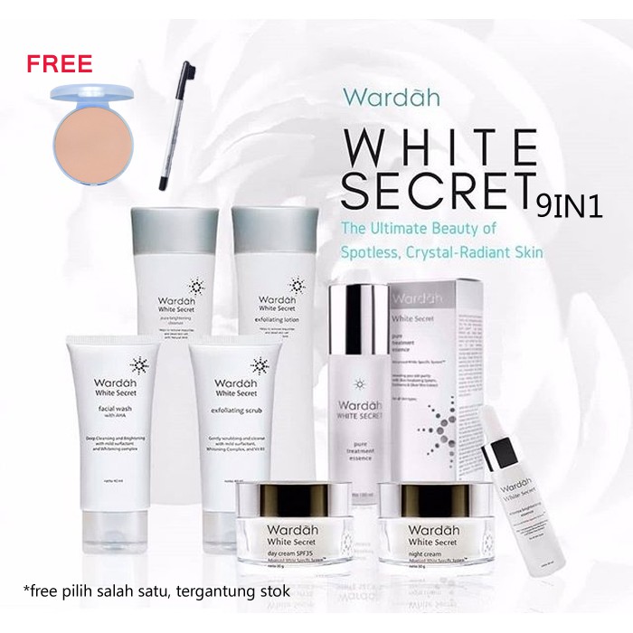 Wardah White Secret 9in1 Free Twc Eyebrow Shopee Indonesia
