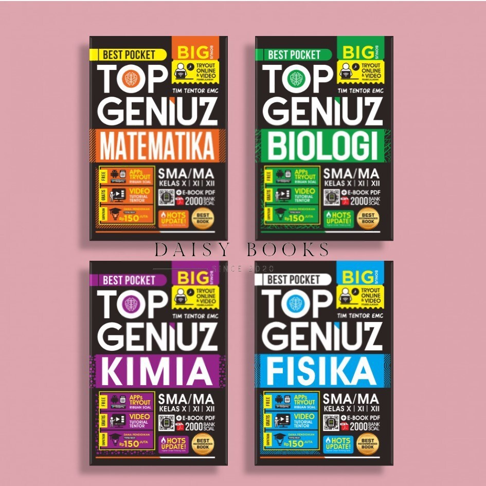 BUKU SMA TOP GENIUS FISIKA,KIMIA,BIOLOGI,MATEMATIKA
