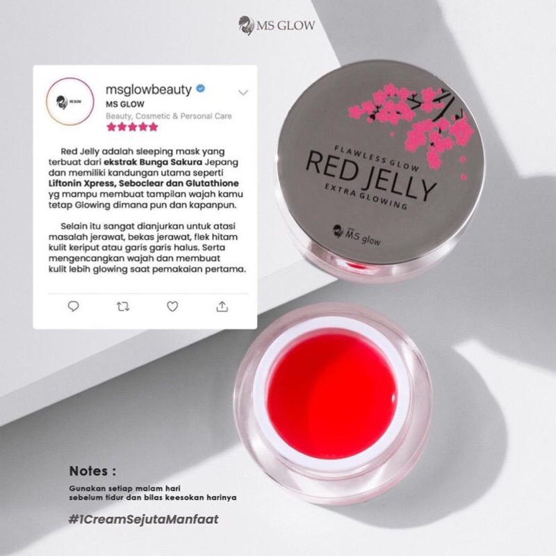 MSGLOW RED JELLY || MSGLOW BEAUTY