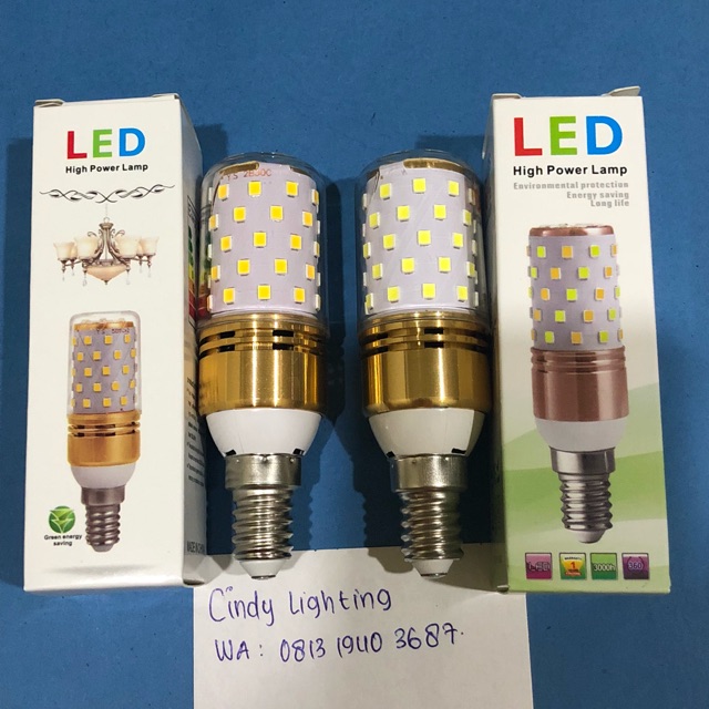 Lampu bohlam LED corn candle hias gantung e14 12 watt