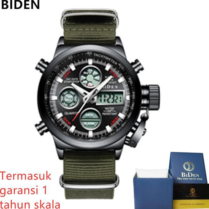Jam Tangan BIDEN Pria Army LED Digital - Hijau