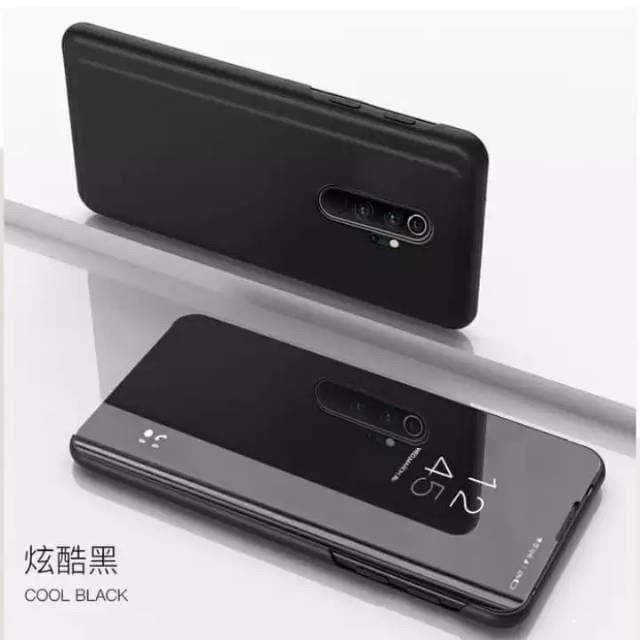 Case OPPO A76 / A96 2022 / Oppo Reno 6 4G / Reno 6 5G Reno 5 4 3 Pro 2 2F Clear View Flip Mirror Cover Wallet Standing Luxury Casing Kaca