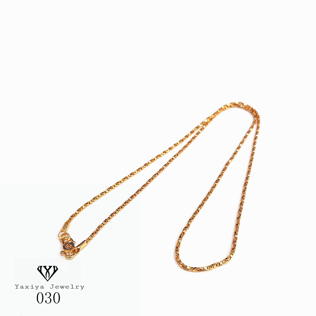 

Kalung Emas Italy Ulir Perhiasan Lapis Emas 18k Yaxiya Jewelry 030