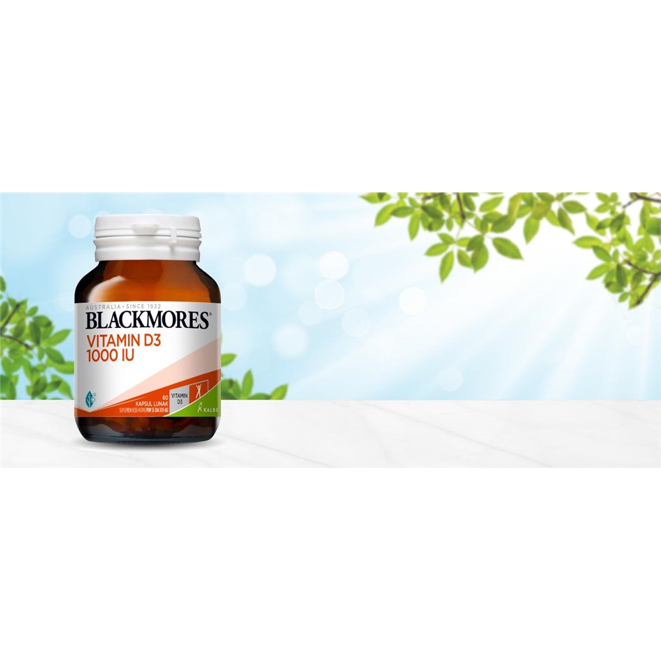 BLACKMORES Vitamin D3 1000 IU - BPOM KALBE - isi 60 Kapsul Lunak - Vit D untuk daya tahan tubuh