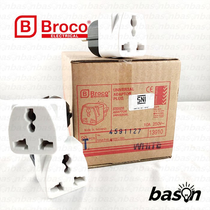 BROCO 13910 STD Universal Adaptor Plug | EU to Universal