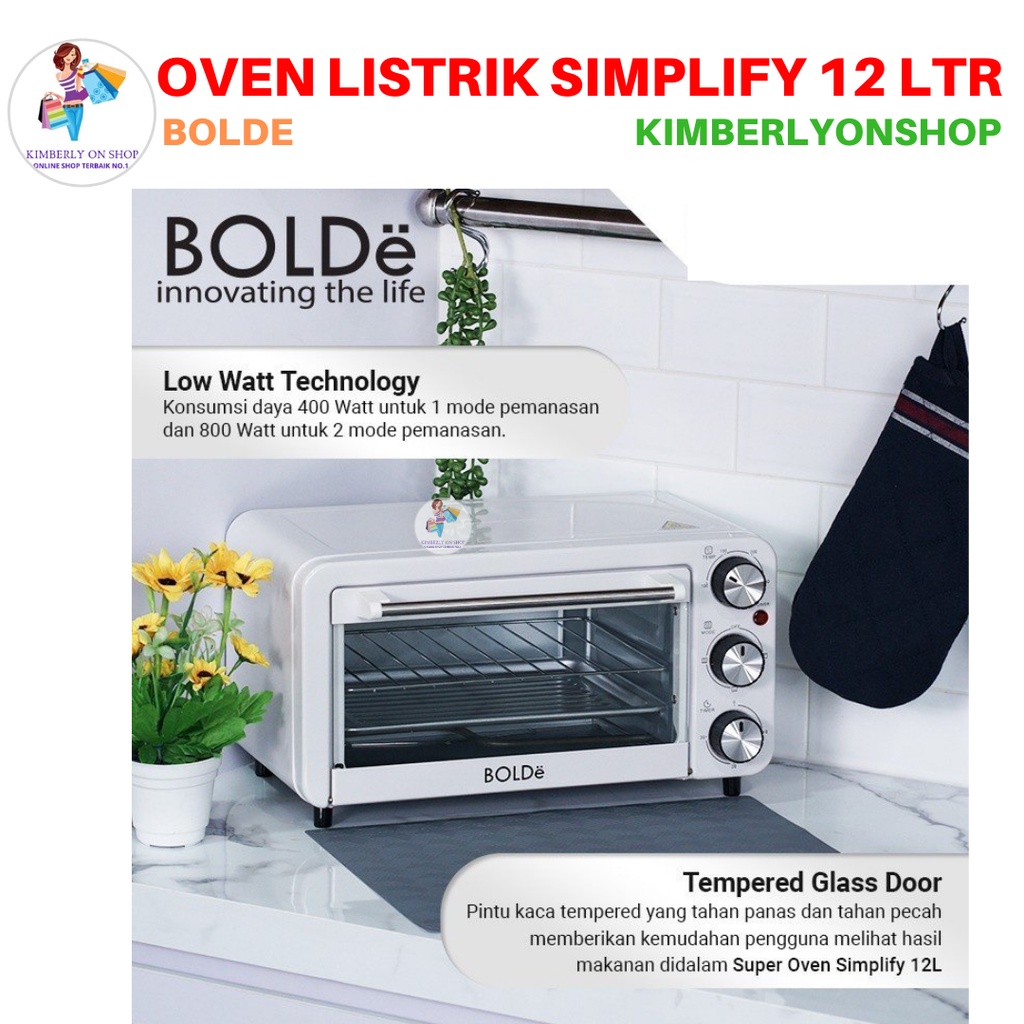 Oven Listrik Super Oven Simplify 12 Liter BOLDe