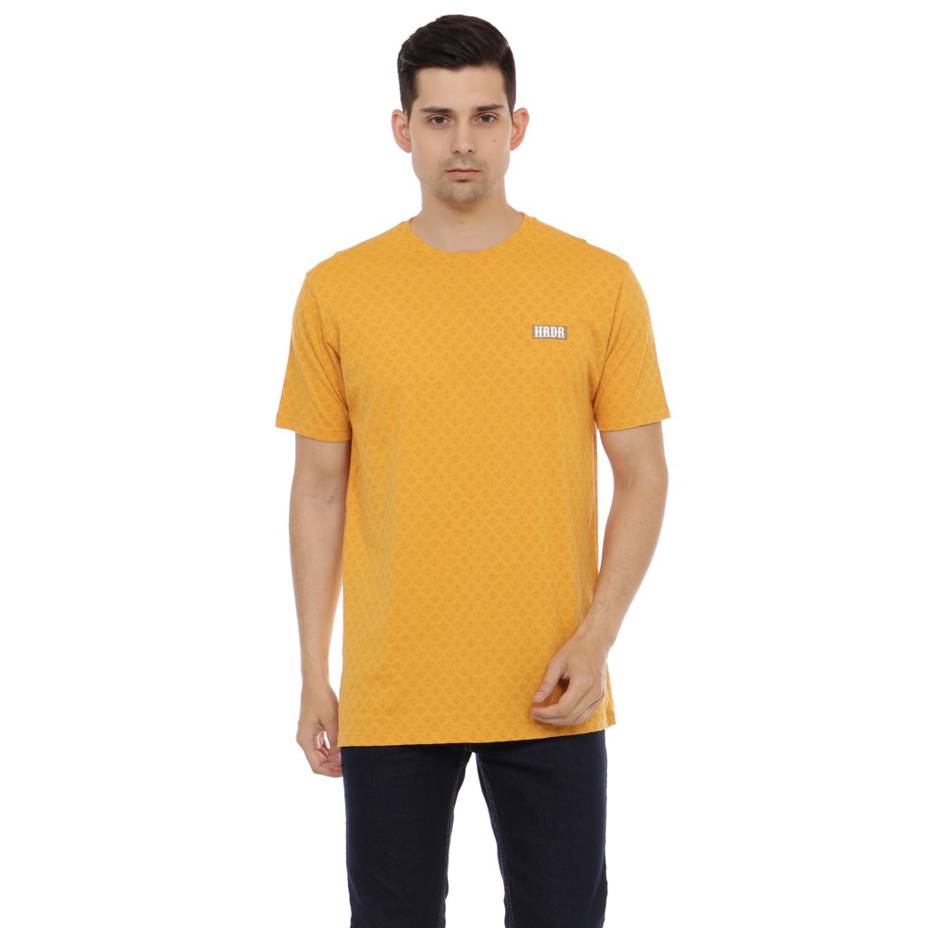 Kaos Pria Pull Print Distro Original HRDR Casual premium Limited Edition YELLOW