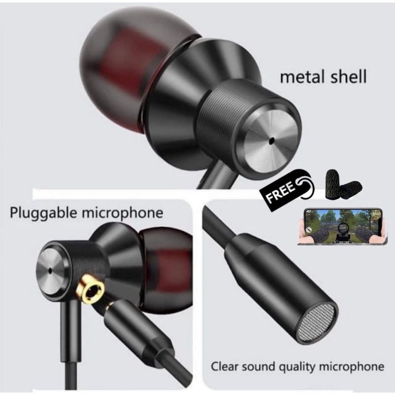 Headset gaming MC 18 - eraphone + Microphone (free sarung Jempol)