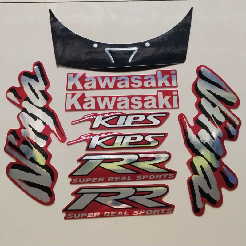striping kawasaki ninja rr old 2007 2008 merah