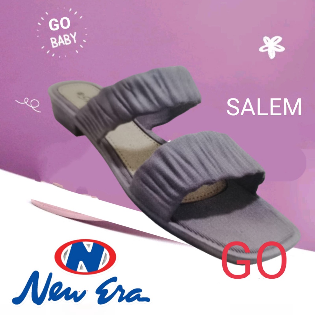 sogo NEW ERA LB 10048 Sandal Wanita Kerut Dua Sandal Slop Wanita Karet Sandal Wanita Casual Ban Dua Kekinian