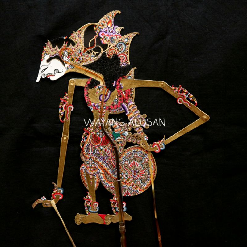 Wayang kulit Wibisono Alusan Bahan kulit kerbau ukuran standar dalang