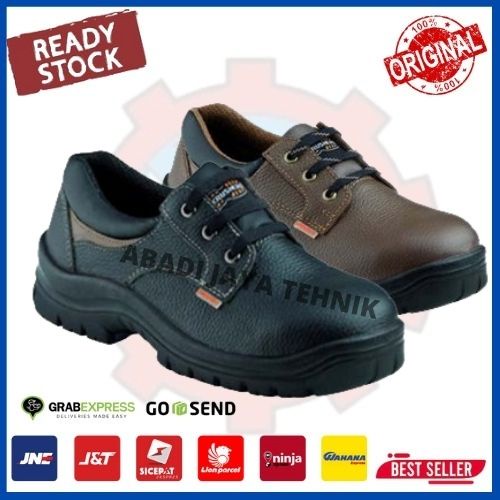 Krushers Alaska Sepatu Safety Shoes Pria Pendek Tali Original - Brown