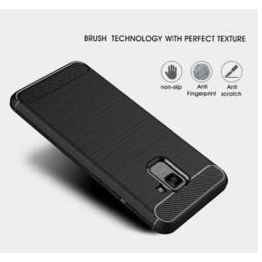New Case Ipaky Samsung A8 Plus A7 2018 Carbon Softshell A730 A8+ Carbon - Hitam Move To Mymisi